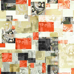 Squares pattern abstract traditional pattern wallpaper design work 
