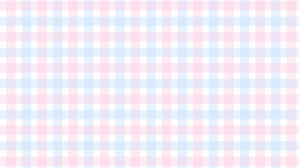 Pink and blue plaid fabric texture as a background	 - obrazy, fototapety, plakaty