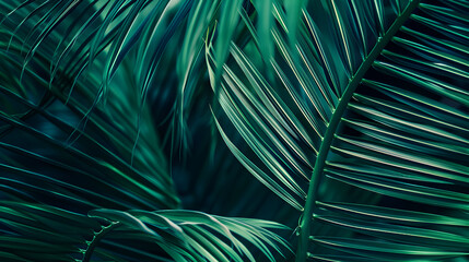 Green Sunbeam Palm leaves.