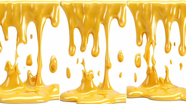 melted honey on a white background