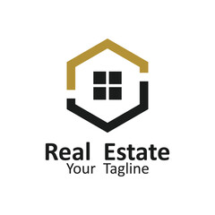 Real estate logo. This logo is ideal for real estate company, property development company and similar.