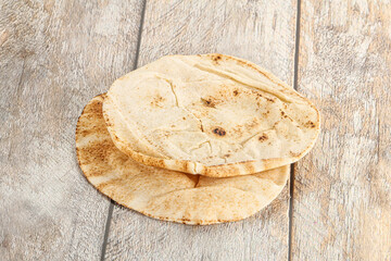 Traditional eastern round pita bread