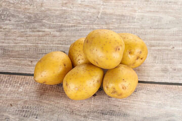 Raw young baby potato heap