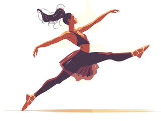 Naklejka premium elegant dancer in motion