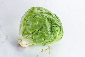 Obraz premium Natural organic iceberg salad cabbage