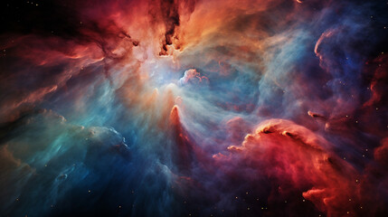 Interstellar Gas Cloud an extraordinary astrophotography image with colorful gas cloud in universe - obrazy, fototapety, plakaty