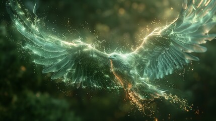 Dive into the depths of this enchanting green whirlpool