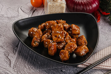 Chicken fillet with soya teriyaki sauce