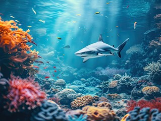 Fototapeta na wymiar Beautiful underwater world and its inhabitants