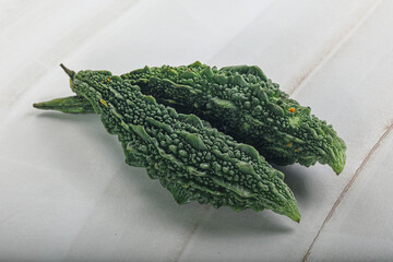 Raw green exotic Bitter melon