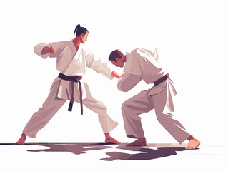 martial artists train hard for self defense