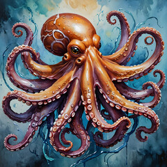 Fototapeta premium octopus on the wall