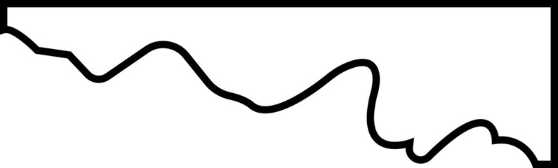 Border shape in outline style editable stock for website design. Vector banner header and separator. Background section and frame template. Abstract curve top headline icon on transparent background.