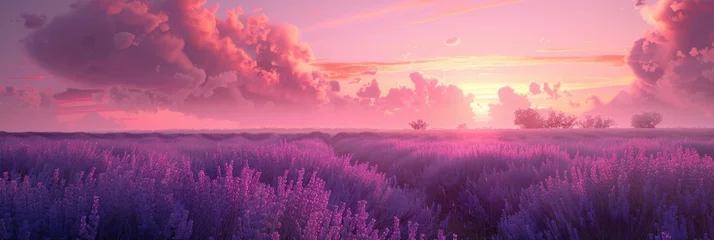 Badezimmer Foto Rückwand Lavender field © Guizal