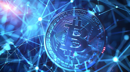 digital money, token, bitcoin symbol, cryptocurrency, market