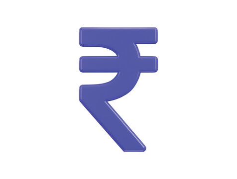 rupee coin icon 3d rendering vector illustration