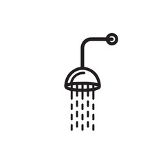 Shower head in cartoon, doodle style . Image for t-shirt, web, mobile apps and ui. Isolated 2d vector illustration in logo, icon, sketch style, Eps 10, black and white. AI Generative