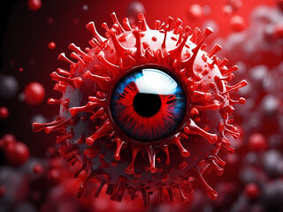 red virus cell