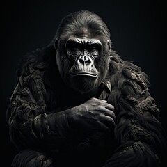 Fototapeta na wymiar Gorilla Majesty: Captivating Images of the Gentle Giants