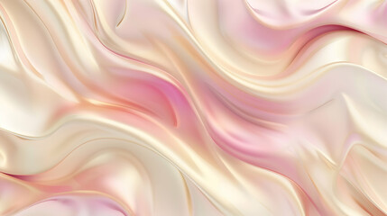 Abstract background with waves. Liquified texture curving gracefully, in a seamless blend of champagne, beige, pink pastel, and ivory colors wallpaper. 
