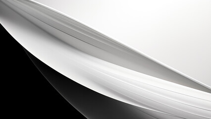 Sleek White Curved Background. Modern Abstract Design, Minimalist Art, Clean Aesthetic.