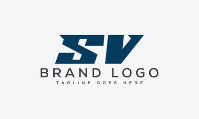 letter SV logo design vector template design for brand
