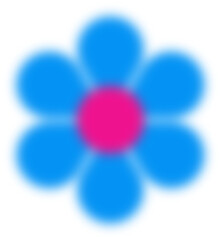 flower Y2k gradient blurred elements abstract shapes.