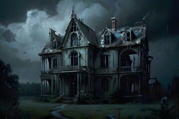 haunted house in the woods