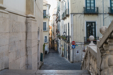Narrow street in the Salerno town