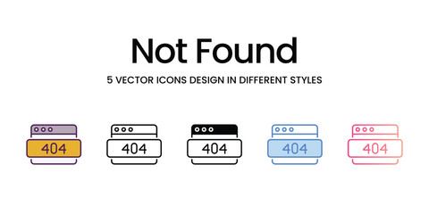 Problem  Icons different style vector stock illustration