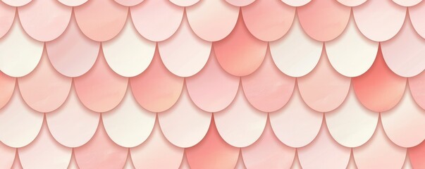 Soft pink and blue tones seamless design in a pastel fish scale pattern background