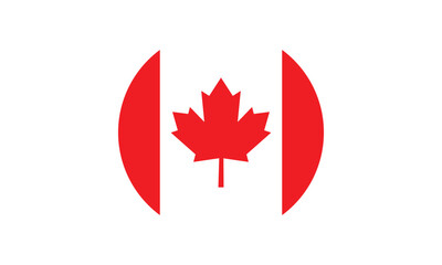 Canadian flag circle transparent png. Canada flag round.