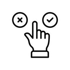 Yes Or No vector icon