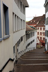 Fototapeta na wymiar Totengässlein in der Altstadt von Grossbasel