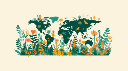 Eco friendly sustainable, People help take care and make this world a better place, climate change problem concepts. Vector design illustration.