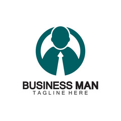 Businessman logo design vector icon illustration