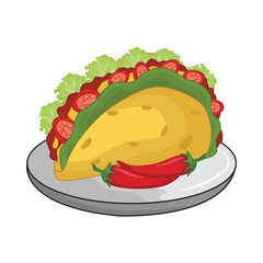 illustration of taco