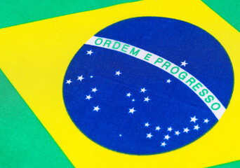 Fototapeta premium National flag of Brazil (Federative Republic of Brazil)