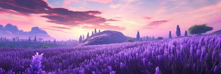 Foto auf Alu-Dibond Lavender field © Guizal