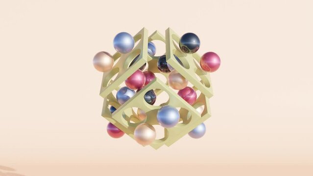 Abstract 3D Design: Seamless Geometric Motion Illustration, Dynamic Video Background
