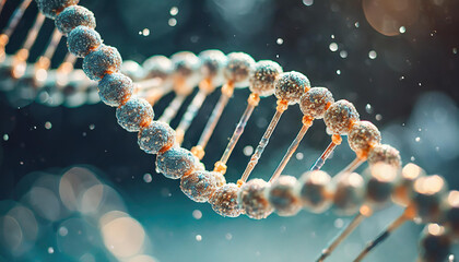 Digitized DNA molecule. An awe-inspiring photo capturing the beauty and complexity of a digitized...