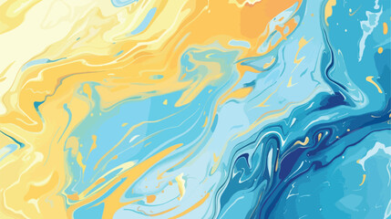 Light Blue Yellow vector background with lava shapes.