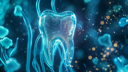 National Love Teeth Day, protect teeth and pay attention to oral health medical background image - Powered by Adobe