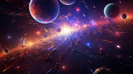 Celestial odyssey in a mesmerizing hyper space