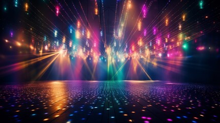 Fototapeta na wymiar Disco lights creating an enchanting scene