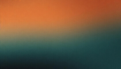 Obraz na płótnie Canvas Dark blurred color gradient grainy background teal orange noise texture header poster banner landing page backdrop design
