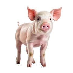 a pig standing on a white background