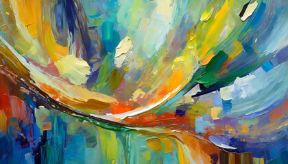 Envision a contemporary abstract painting