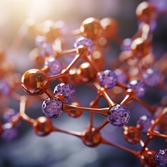 a close up of a molecule