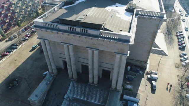 Upper Silesian Pantheon In Katowice From The Aerial View